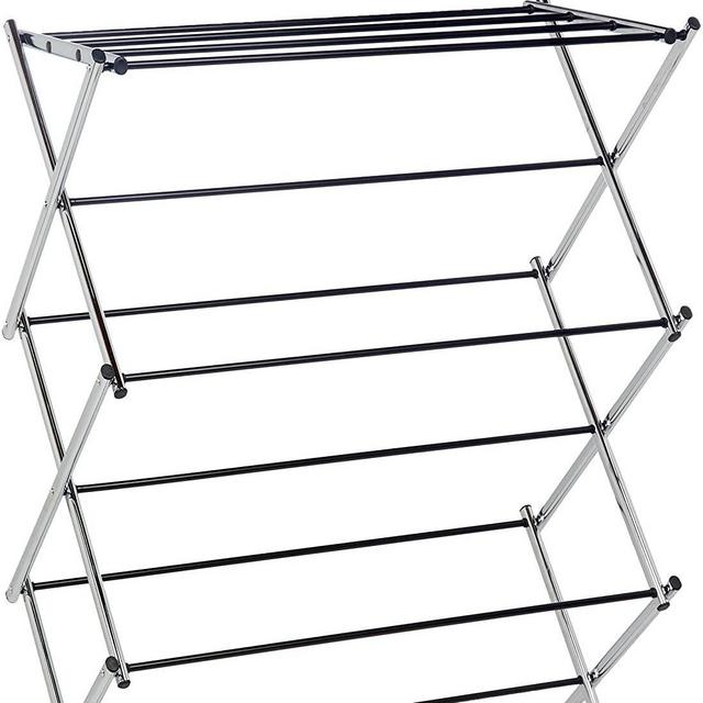 Amazon Basics Foldable Clothes Drying Laundry Rack - Chrome