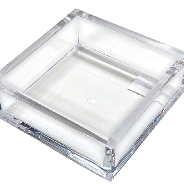 Caspari Acrylic Luncheon Napkin Holder, Clear, 1