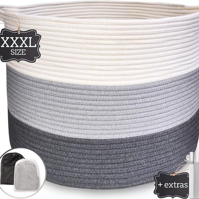 Gray Blanket Basket XXXL