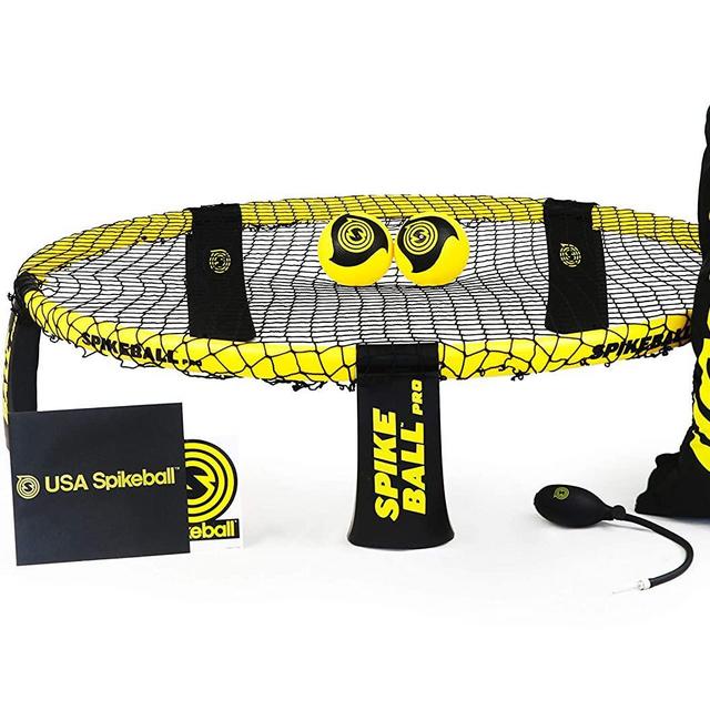 Spikeball Pro Kit (Tournament Edition) - Includes Upgraded Stronger Playing Net, New Balls Designed to Add Spin, Portable Ball Pump Gauge, Backpack - As Seen on Shark Tank TV