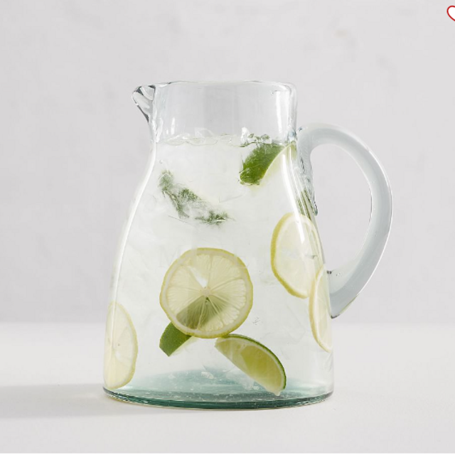 Santino Handcrafted Recycled Glass Pitcher