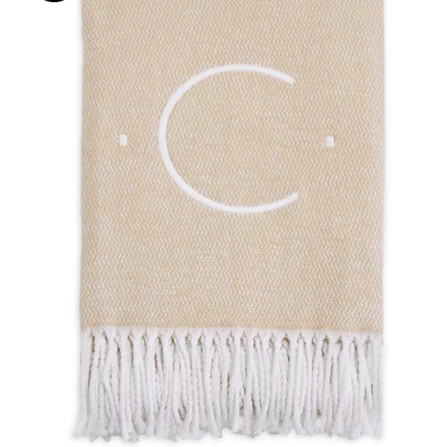 Matouk Monogrammed Pezzo Throw- C