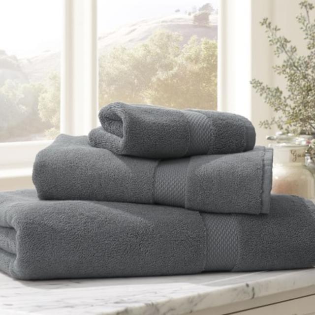 Chambers® Heritage Solid Bath Sheet, Pewter