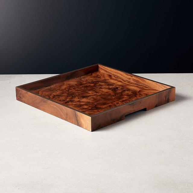 Burl wood tray