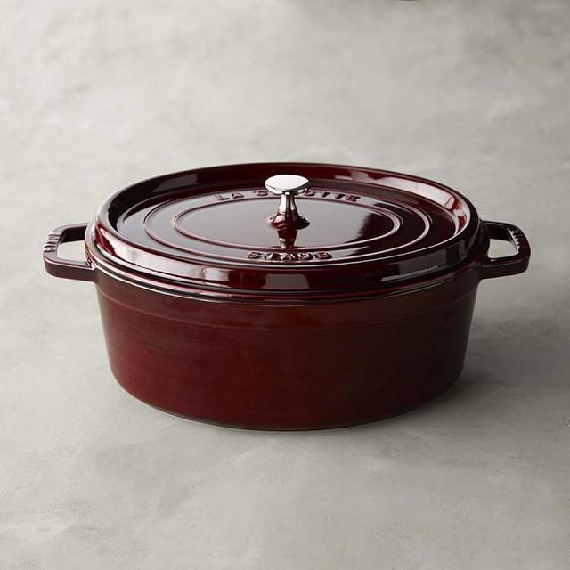 Staub Enameled Cast Iron Oval Dutch Oven, 7-Qt.