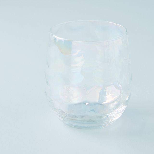 Anthropologie Lustered Stemless Wine Glass