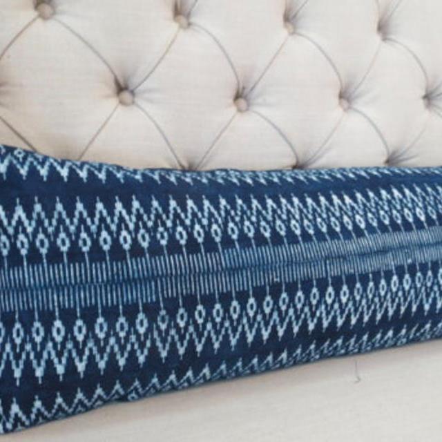 36x15 Pillow case, Vintage Hmong Batik Cotton cushion cover