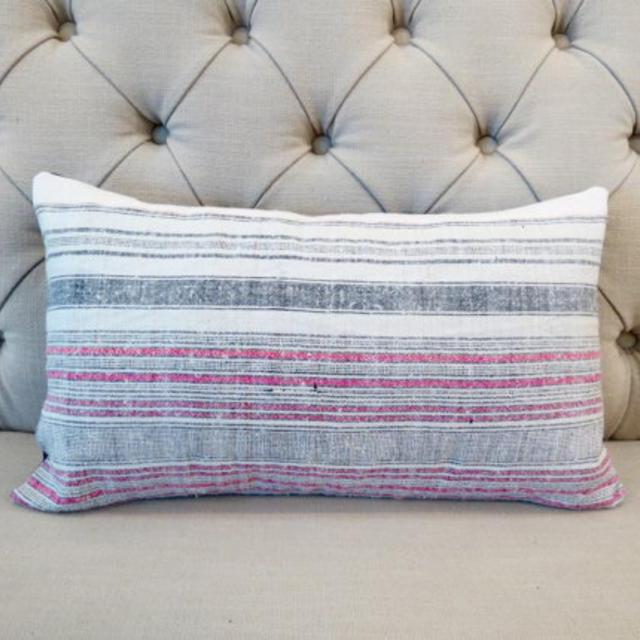 Vintage Hmong Hemp cushion cover, Handwoven Hemp Fabric,Scatter cushions