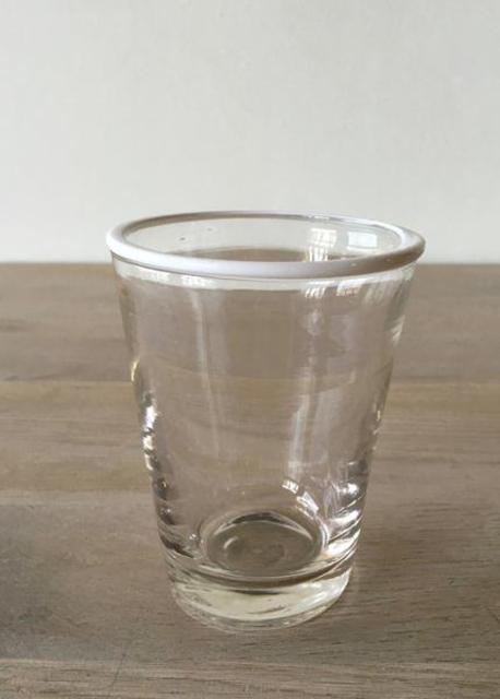 White Color Pop Juice Glasses S/4