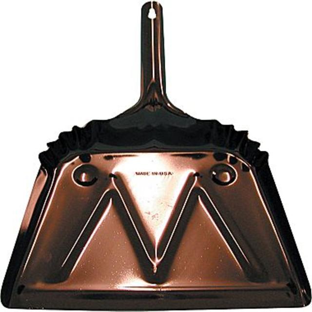 Magnolia Brush 20 Gauge Steel Metal Janitor Dust Pan, 16 in Edge (W), 16 in edge