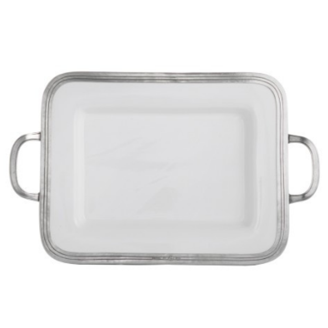 Arte Italica Tuscan Small Rectangular Tray With Handles