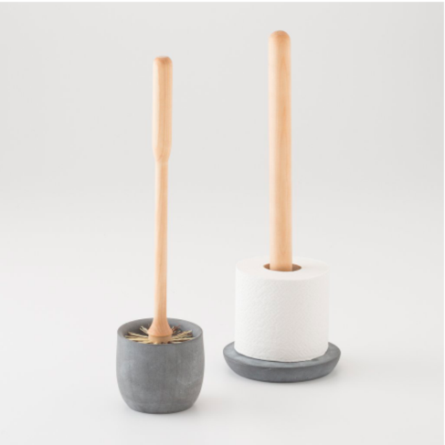 Concrete Toilet Brush Set