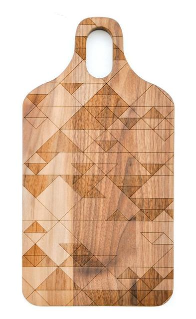 Etched Triangles Cutting Board