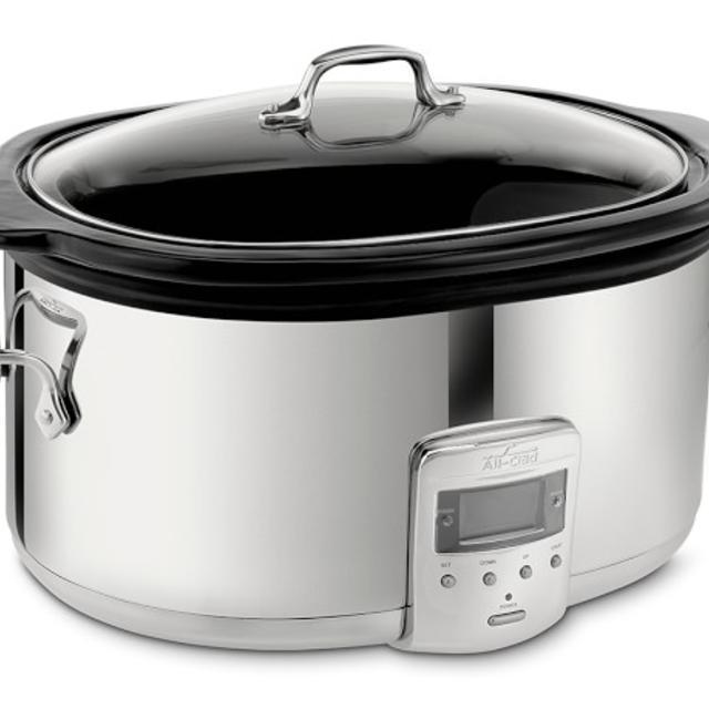 All-Clad Slow Cooker with Black Ceramic Insert, 6 1/2 Qt.