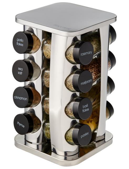 Baccarat Enhance Spice Rack Carousel, Set of 16 Full Jars