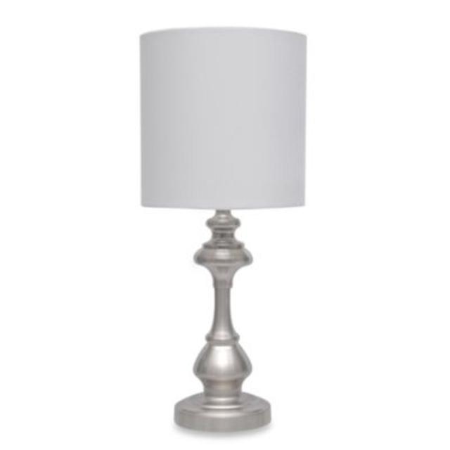 Rebecca Table Lamp in Brushed Steel With CFL Bulbs