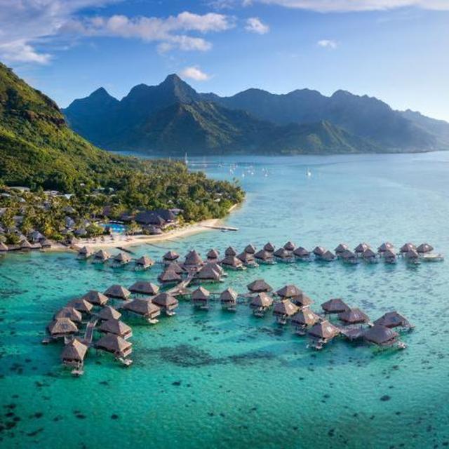 Overwater bungalow at Hilton Moorea Lagoon Resort