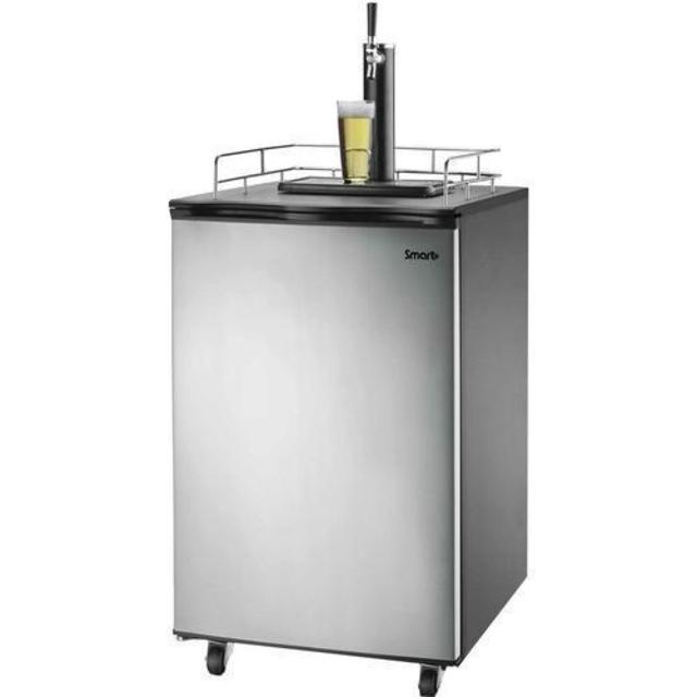 Versonel - Freestanding Full Size Kegerator Keg Fridge Beer Dispenser Stainless Steel - Stainless Steel