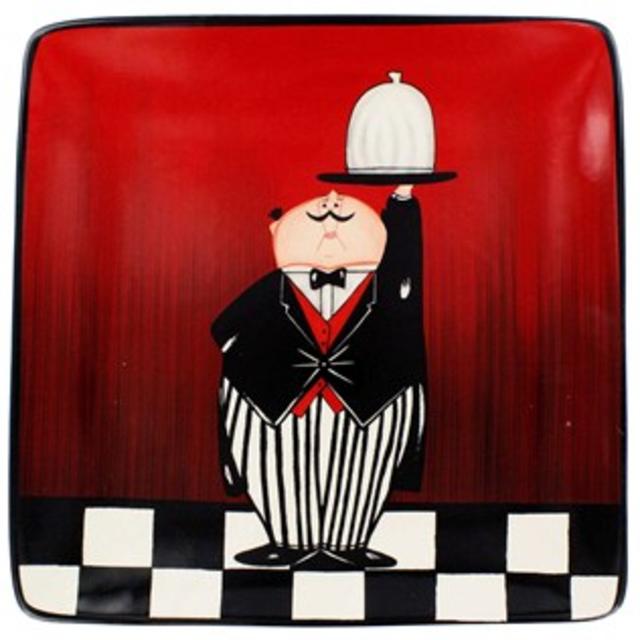 Dinner is Served Square Dinner Plate