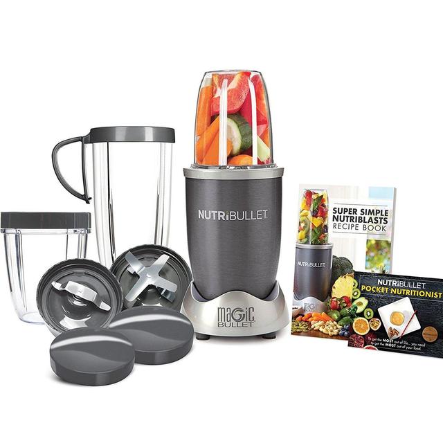 NutriBullet NBR-1201 12-Piece High-Speed Blender/Mixer System, Gray (600 Watts)