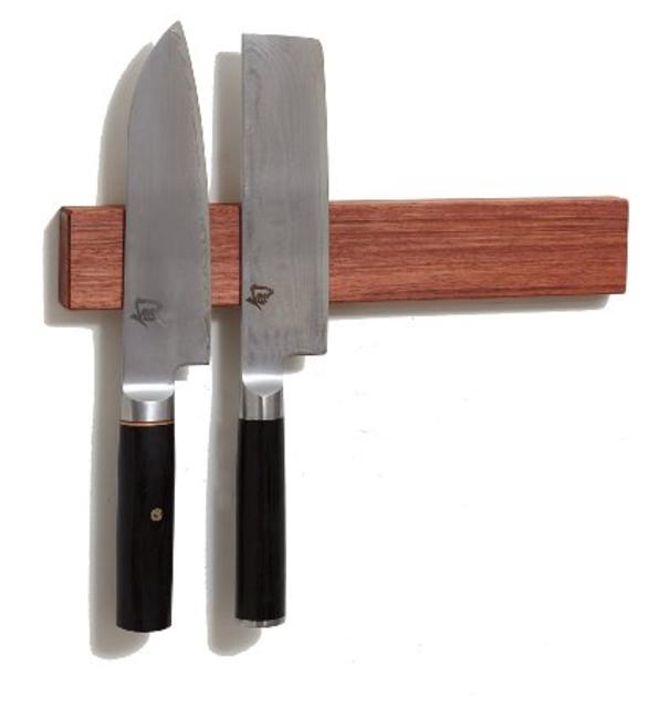 Bubinga M.O.C. Board 12 Inch Wood Magnetic Knife Holder