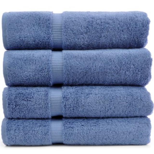 Luxury Hotel & Spa Towel 100% Genuine Turkish Cotton (Bath Towel - Set of 4, Wedgewood)