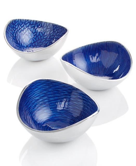 Simply Designz Serveware, Set of 3 Organic Nut Bowls