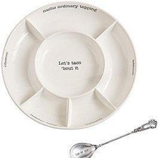 Mud Pie Circa Ceramic 2-Piece Taco Bar Set