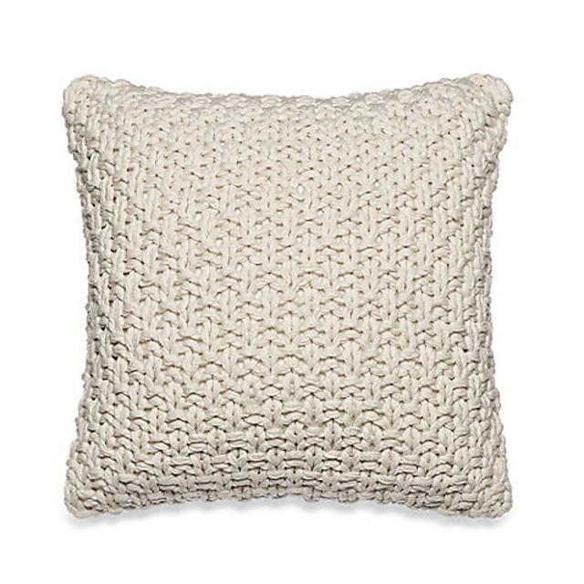 Kenneth Cole Reaction Home Chunky Knit Square Throw Pillow