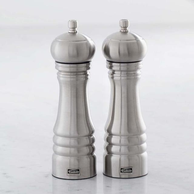 Trudeau Stainless-Steel Salt & Pepper Mill Set
