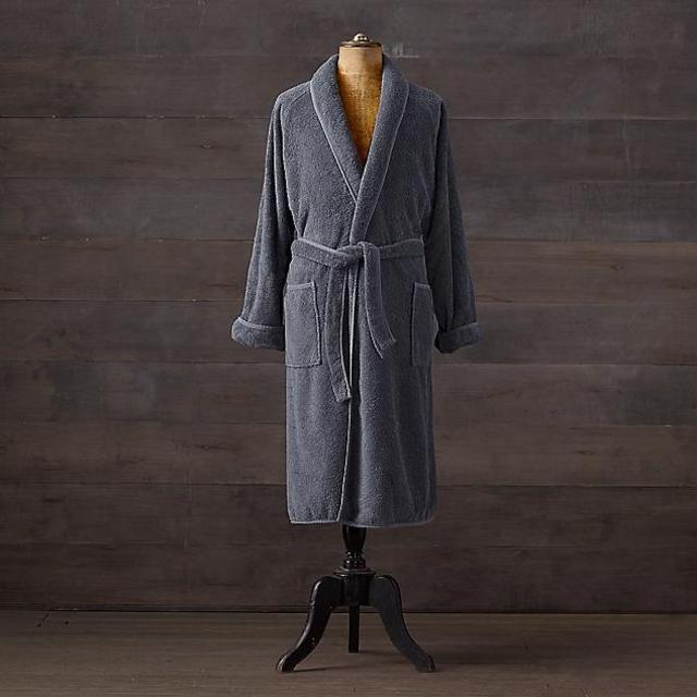 His Robe --Turkish Terry Robe (Dusk - Large)