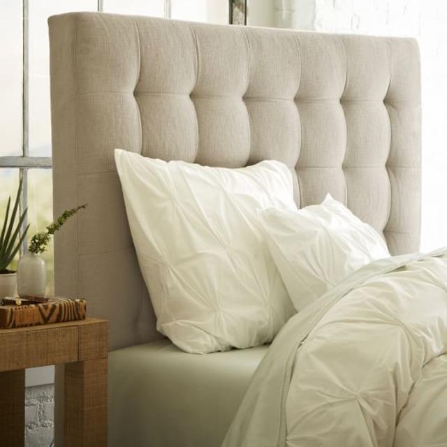 Tall Grid-Tufted Headboard