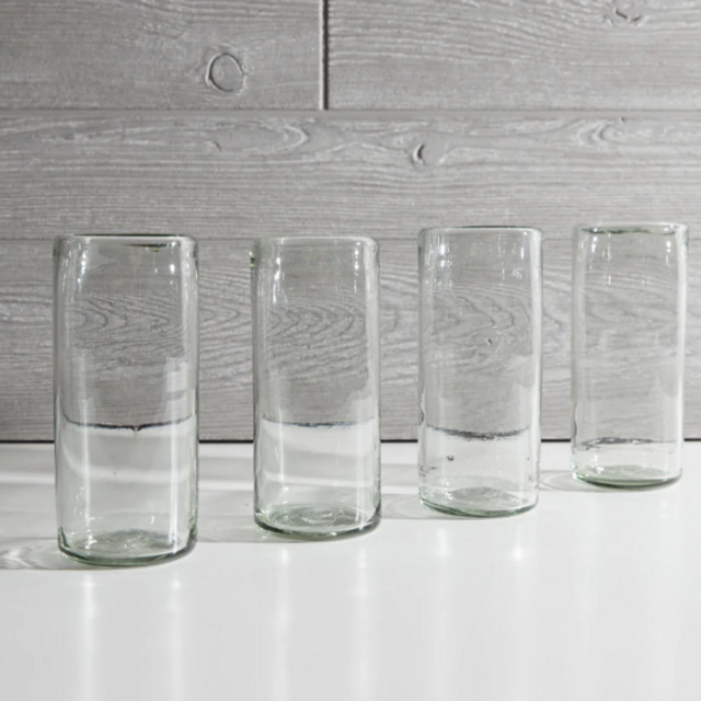 Tapered Recycled Glassware