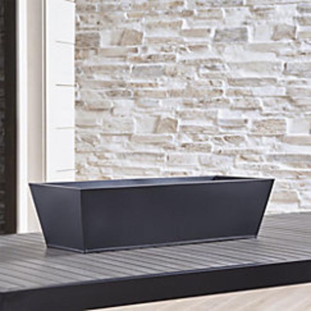 Zinc Rectangular Rail Planter