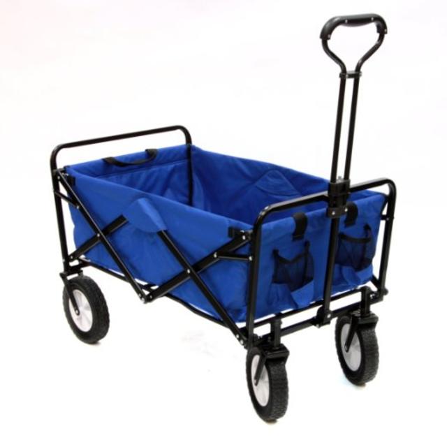 Mac Sports Collapsible Folding Outdoor Utility Wagon, Blue
