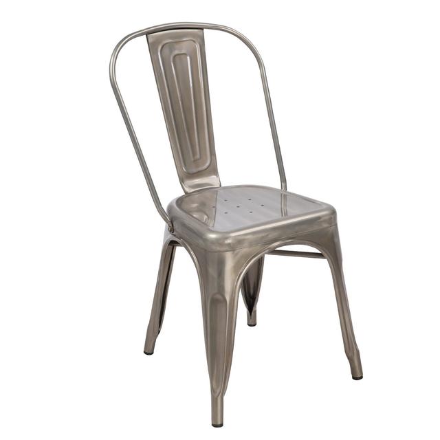 Alandra Side Chair in Gunmetal (Set of 2)