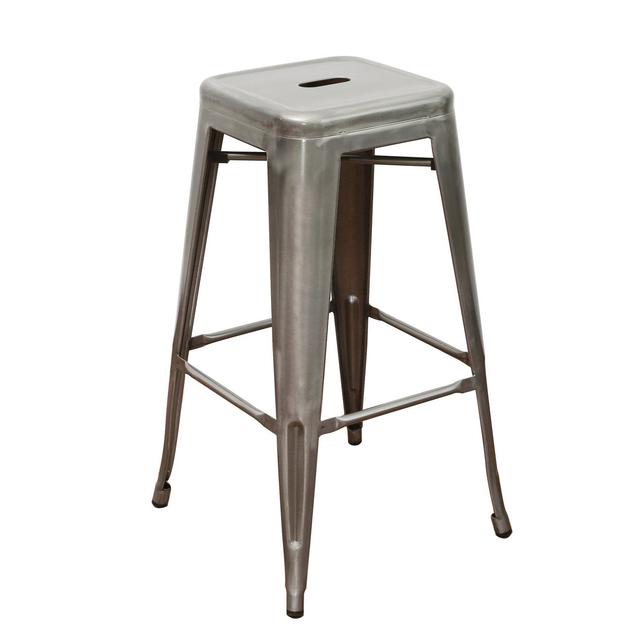 30" Bar Stool by AdecoTrading in Gunmetal (Set of 2)