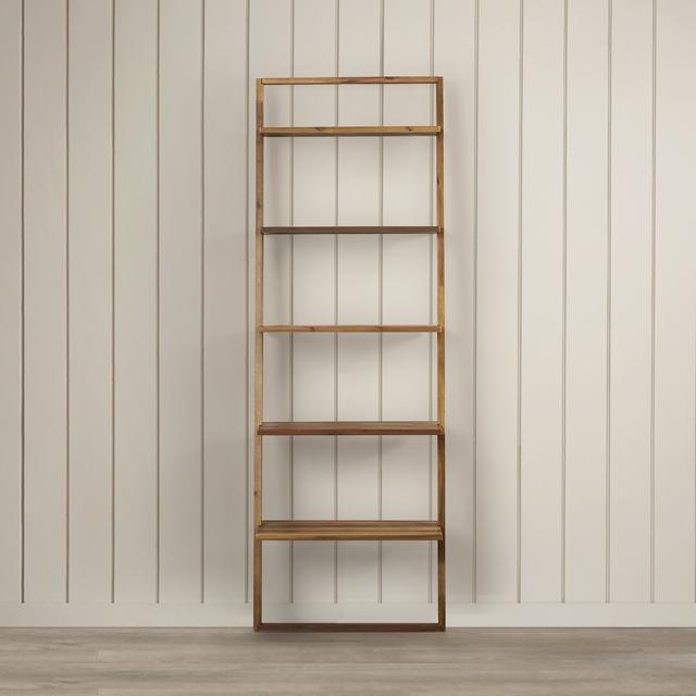 Simonetti 72" Leaning Bookcase in Smokey Driftwood