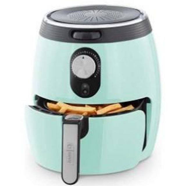 DASH DMAF355GBAQ02 Deluxe Electric Air Fryer + Oven Cooker with Temperature Control, Non Stick Fry Basket, Recipe Guide + Auto Shut off Feature, 3qt, Aqua