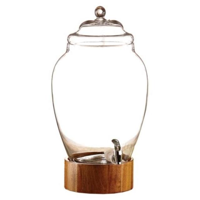 Wood & Glass Beverage Dispenser
