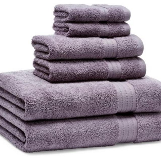6-Pc Zero-Twist Towel Set, Purple