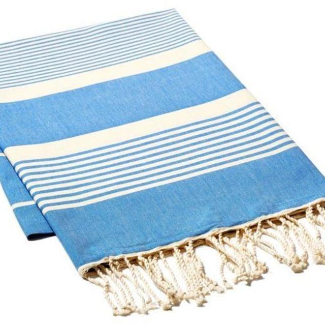 Fouta Beach Towel Stripes, Blue