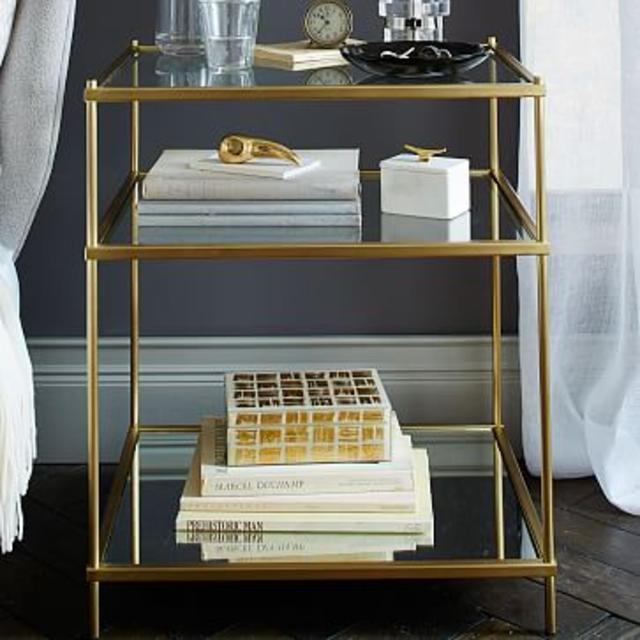 Terrace Nightstand - Antique Brass