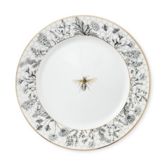 Honeycomb Dinnerware Collection- Bee Dinner Plates set of 4