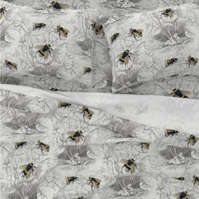 Sheet Set Humble Bee Honey Bee Floral Flowers