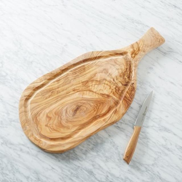 Olive Wood Ridged Paddle