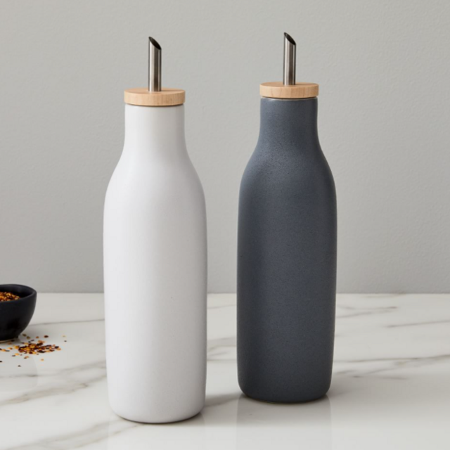 Oil + Vinegar, White + Gray, Set of 2