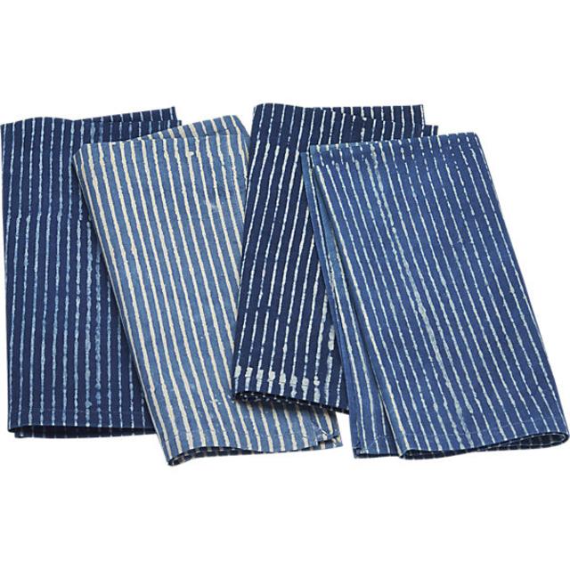 Indigo Stripe Napkins (8 total)