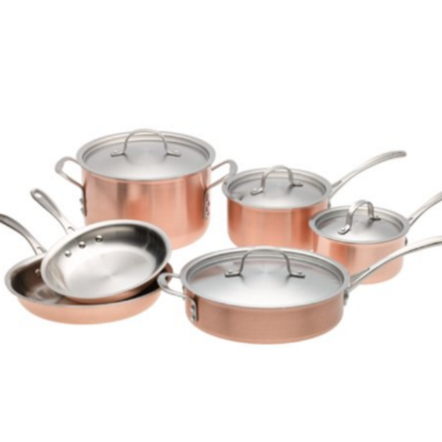 Calphalon Tri-Ply Copper 10 Piece Set