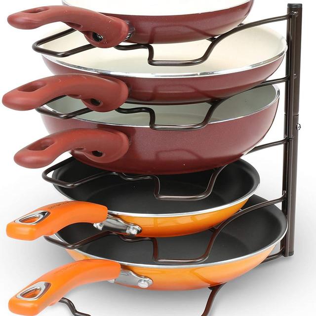 Deco Brothers RK-038-1 Pan Organizer Rack Kitchen Tool, One Size, Bronze